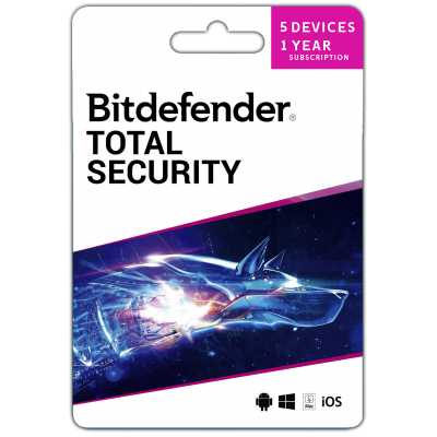 Bitdefender Total Security 5 Pc 1 Year